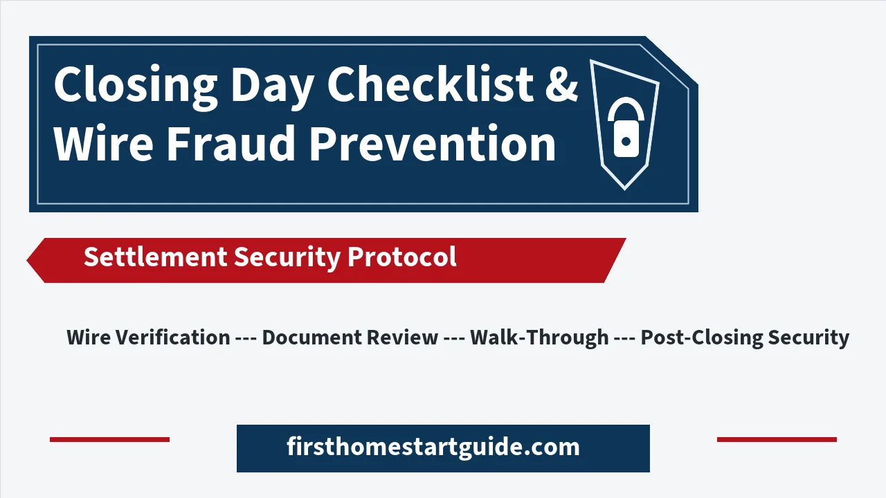 Closing Day Checklist & Wire Fraud Prevention — Protect Your Down Payment