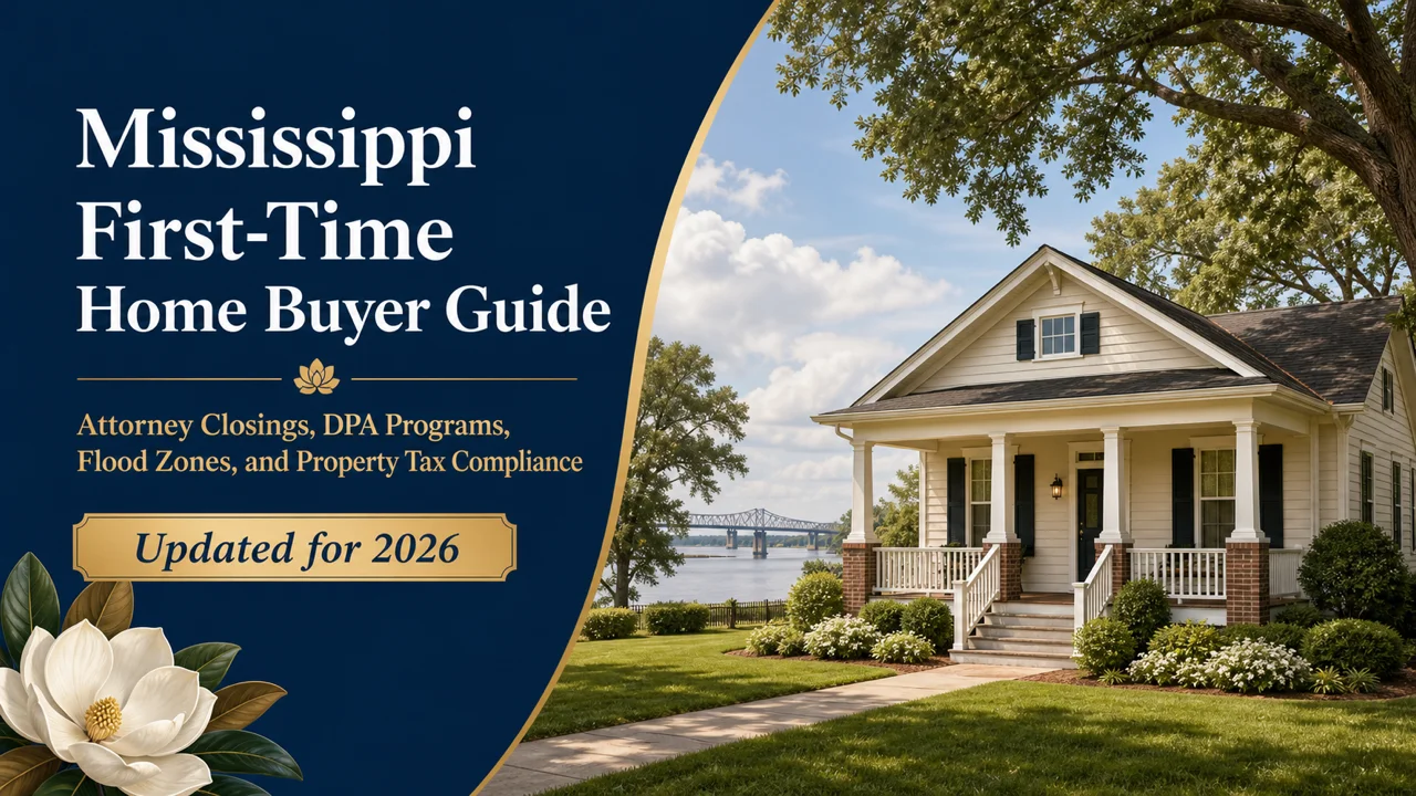 Mississippi First-Time Home Buyer Guide — Attorney Closings, MHC Programs, and Flood Zone Costs